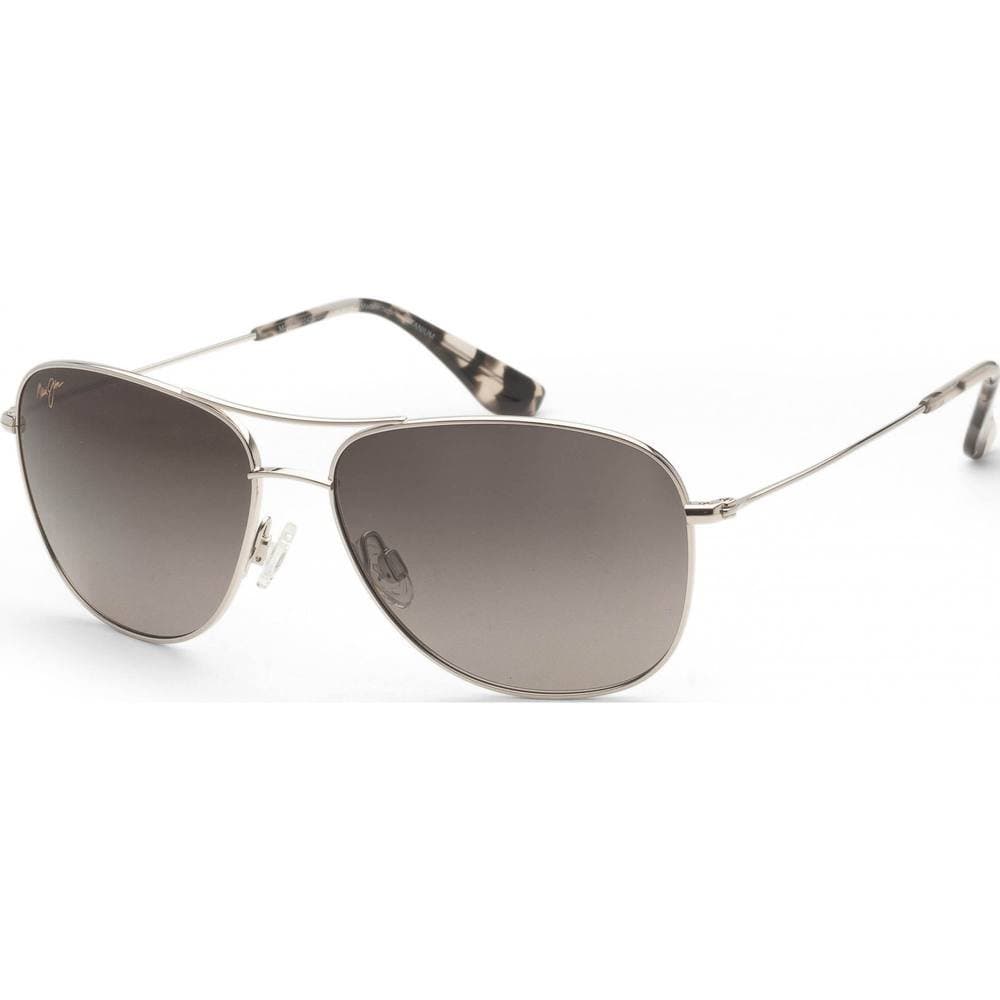Maui Jim Maui Jim Men's MJ0247S-002 Cliff House Aviator/Navigator Sunglasses in Silver
