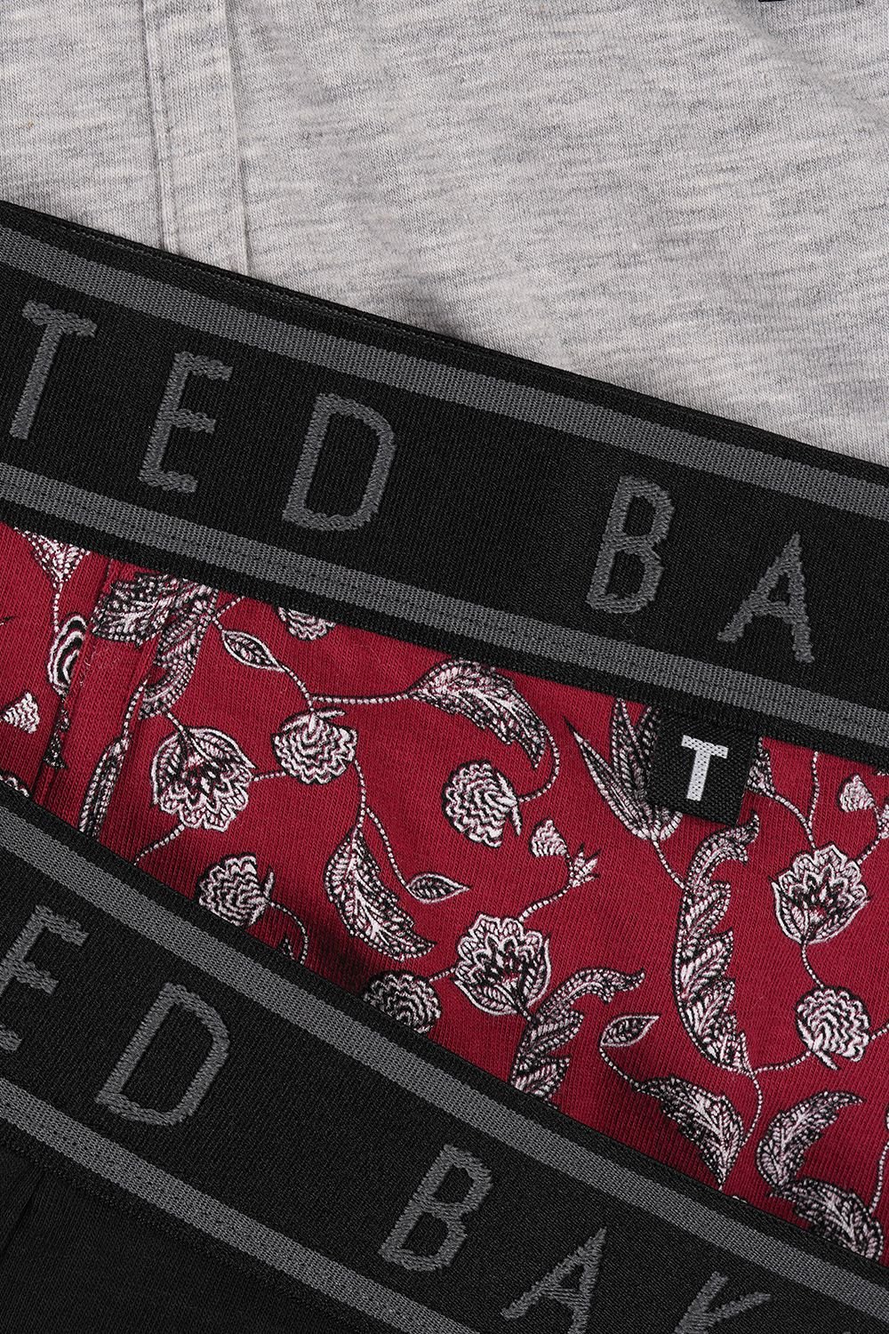 Ted Baker Ted Baker Men's 3 Pack Soft Breathable Cotton Boxer Brief Underwear in Grey - 3