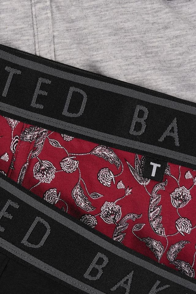 Ted Baker Ted Baker Men's 3 Pack Soft Breathable Cotton Boxer Brief Underwear in Grey - 3