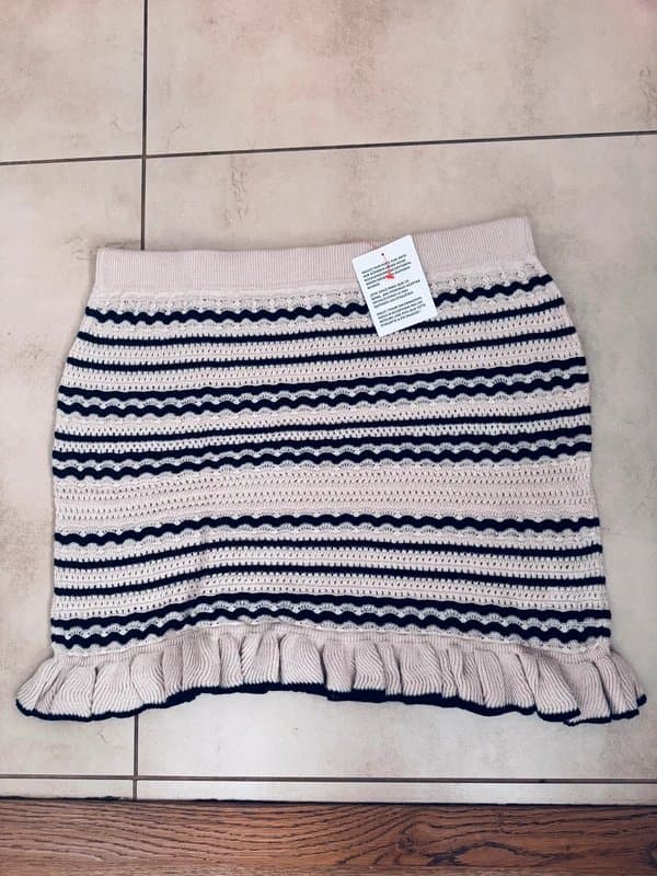 ASOS Design ASOS Design Ruffle Knit Mini Skirt - Size L