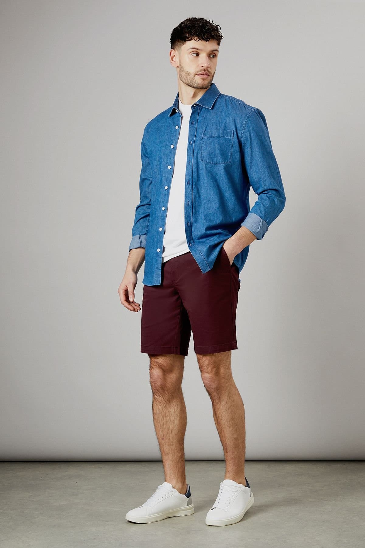 Burton Burton Men's Burgundy Classic Chino Shorts