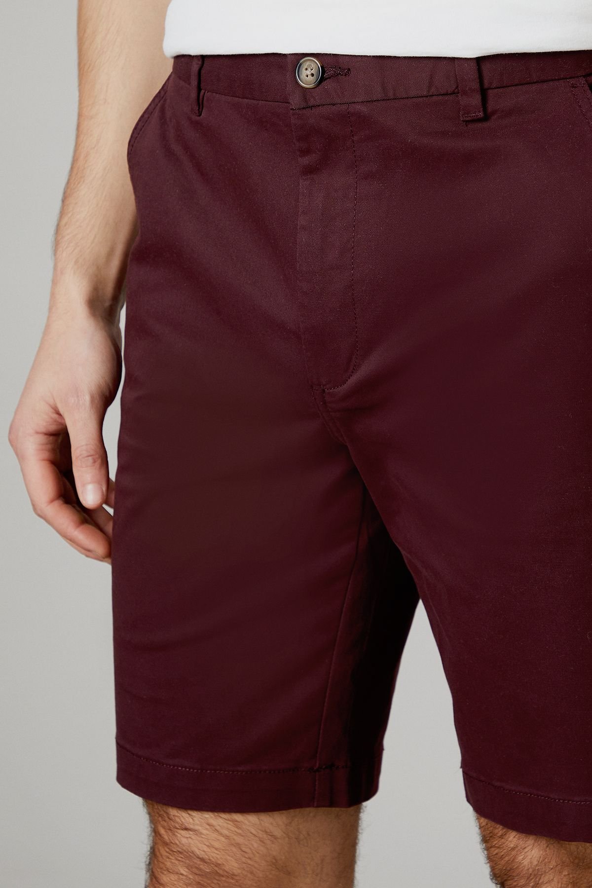 Burton Burton Men's Burgundy Classic Chino Shorts - 3