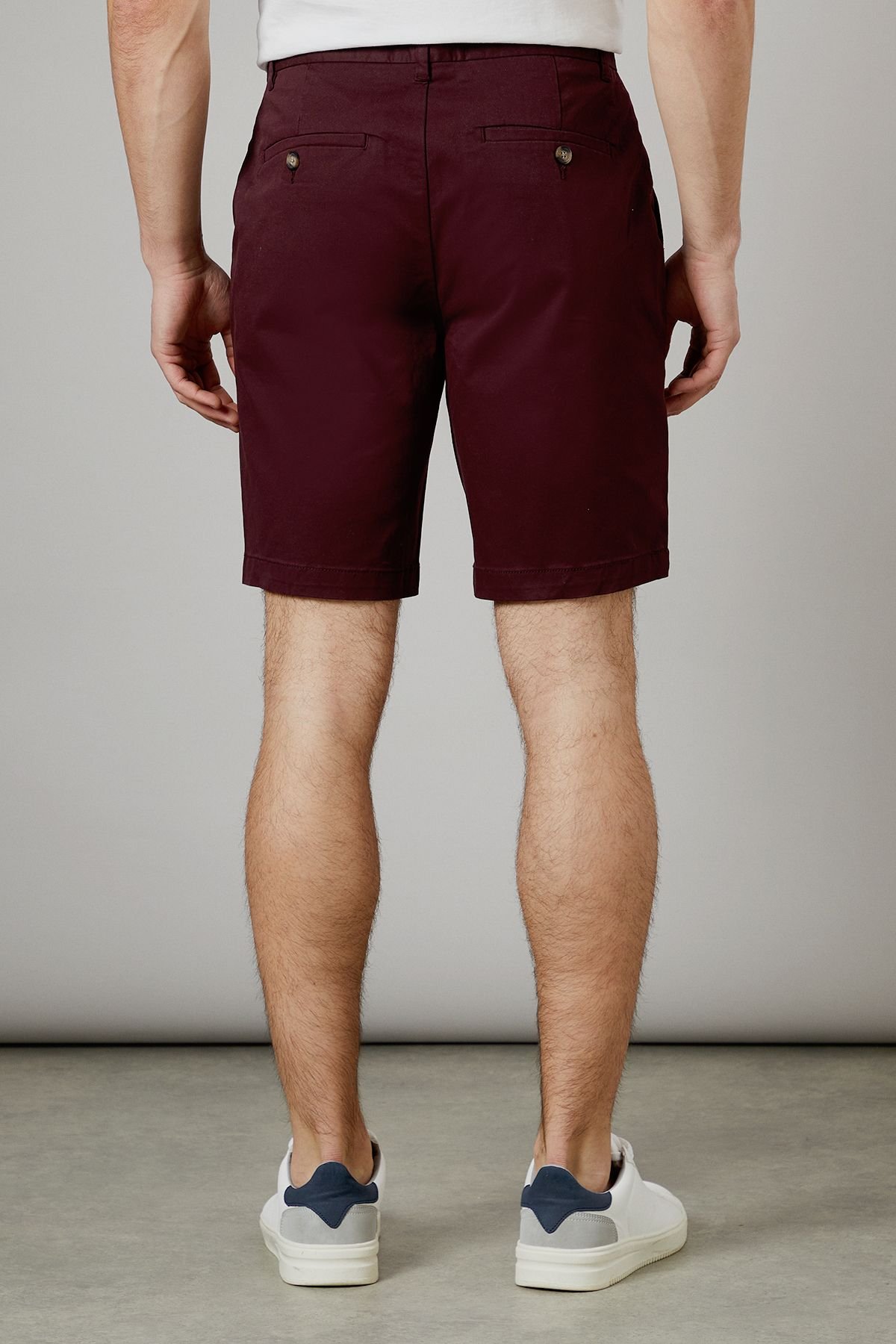 Burton Burton Men's Burgundy Classic Chino Shorts - 4