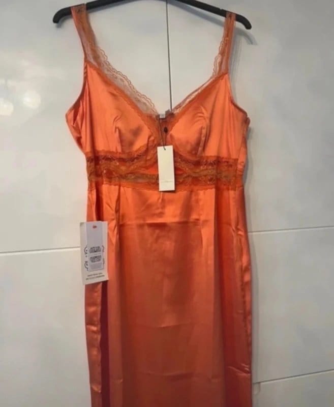 Never Fully Dressed Orange Lace Cut Out Dress