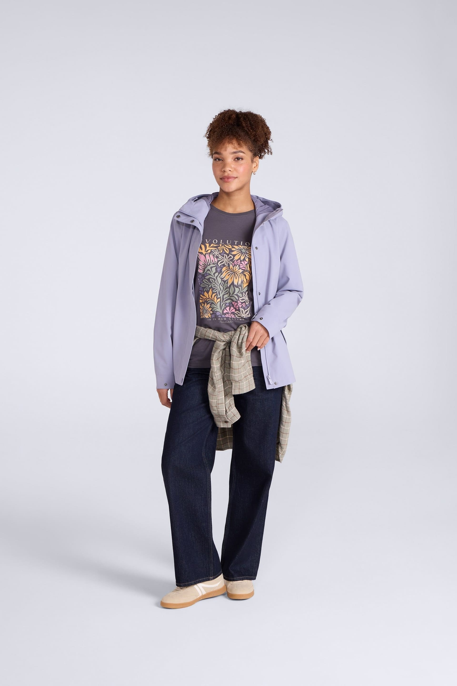 Animal Animal Women's 'Hyde' Lightweight Waterproof Breathable Warm Full Zip Outdoor Jacket in Lilac - 4