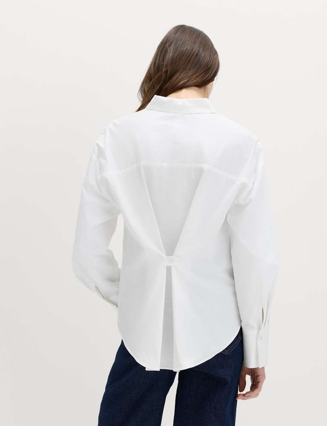 Marks & Spencer M&S Pure Cotton Button Back Shirt Soft White - 2
