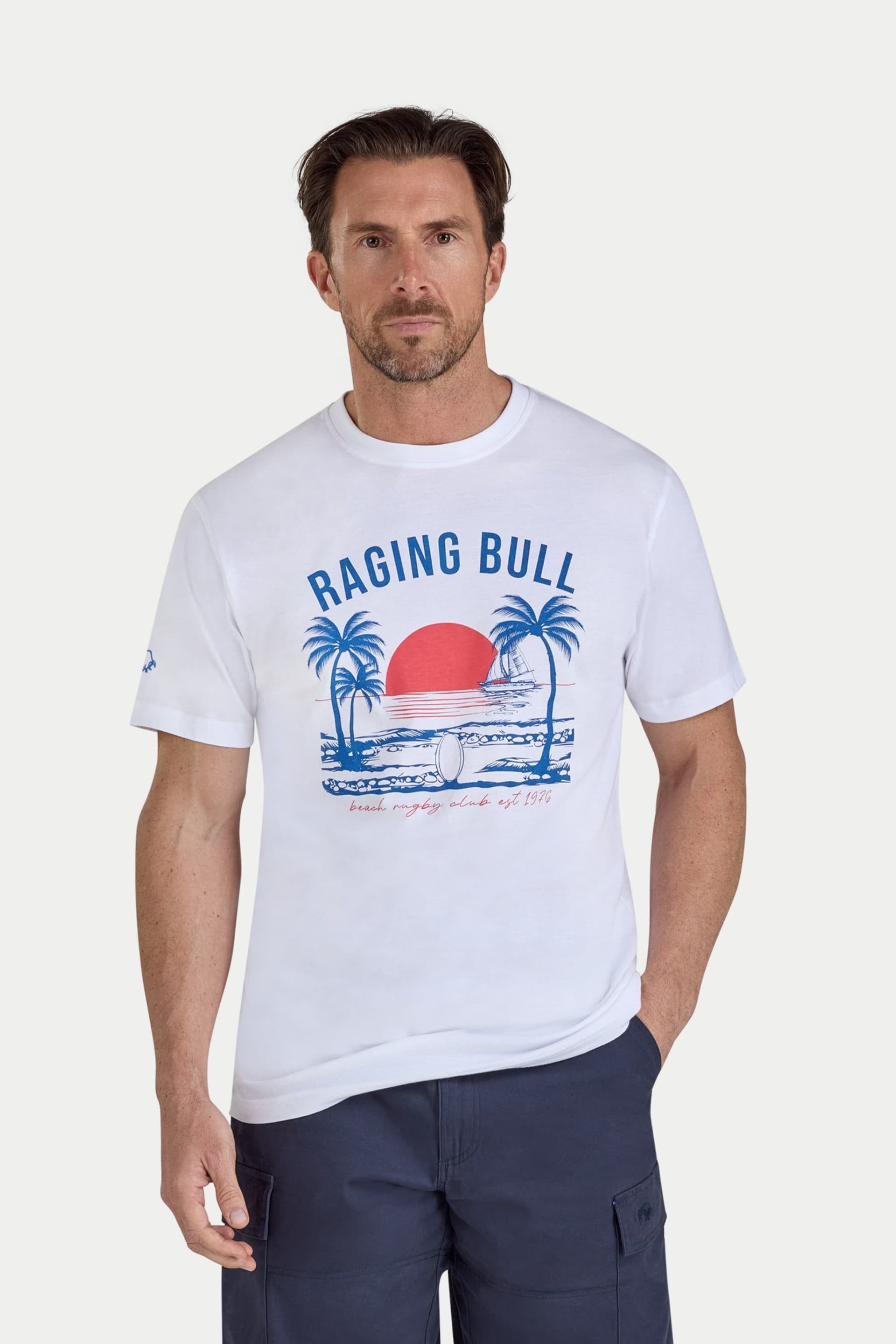 raging bull Raging Bull Men's Beach Rugby T-Shirt in White
