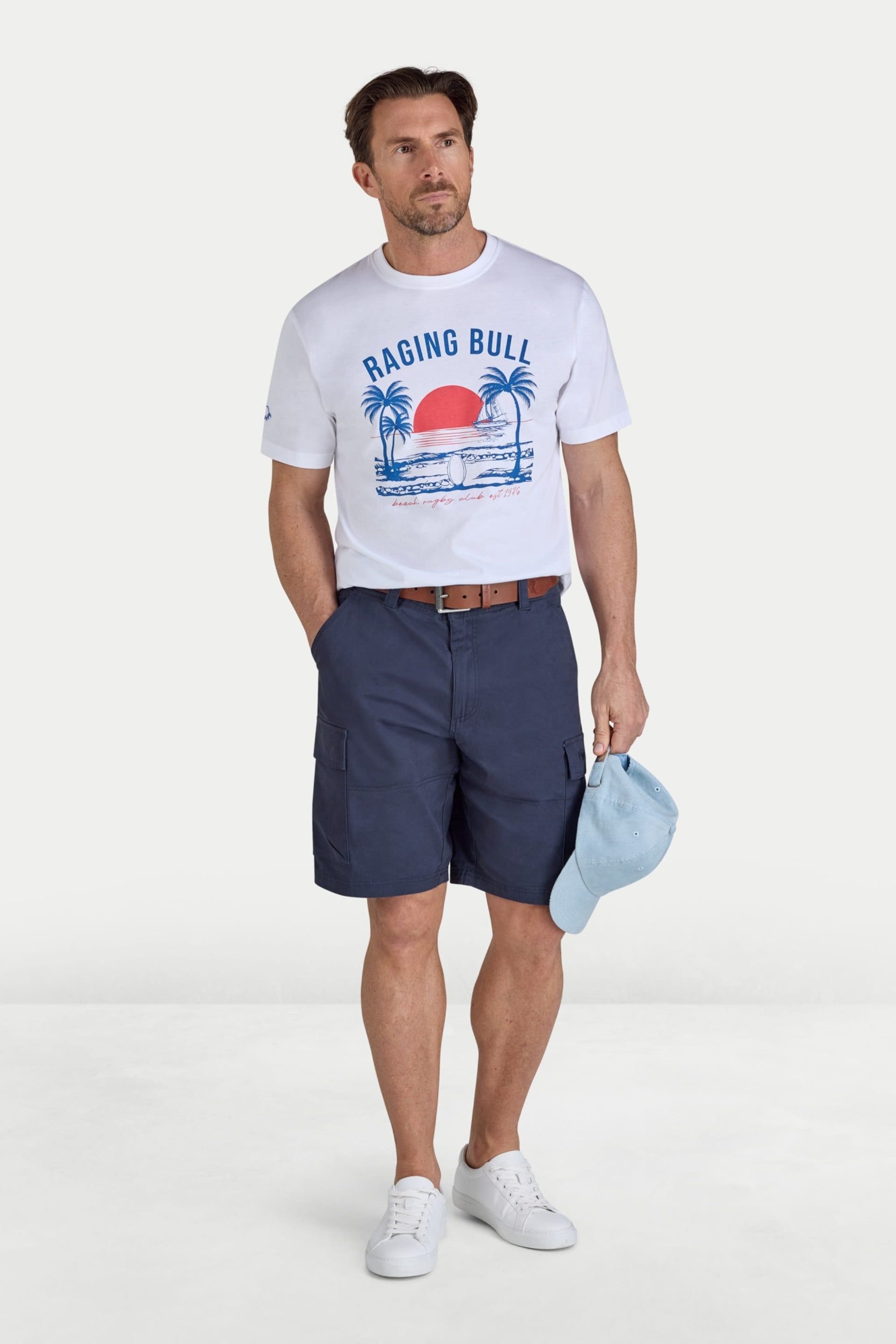 raging bull Raging Bull Men's Beach Rugby T-Shirt in White - 4