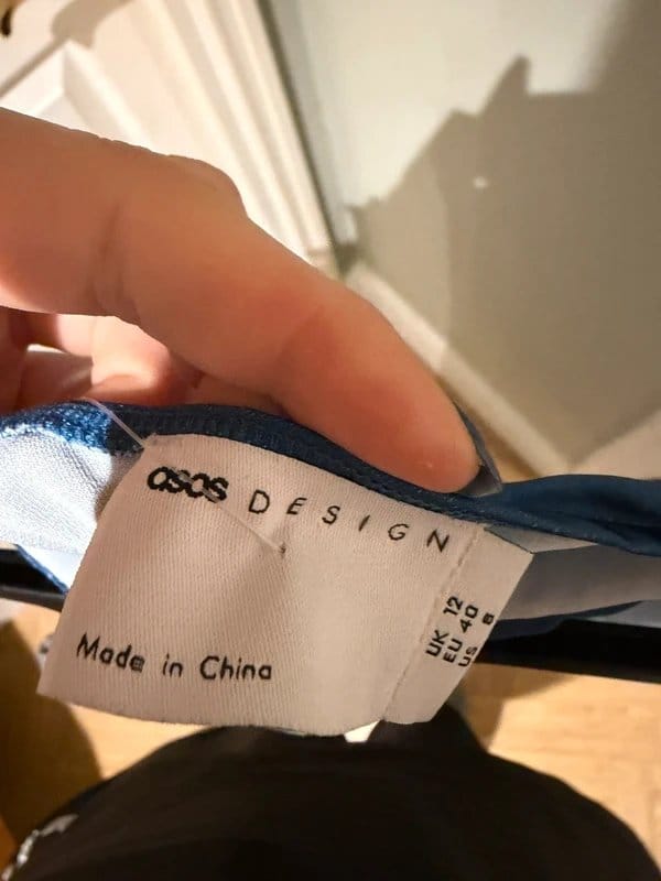 ASOS Design Blue Satin Midi Skirt