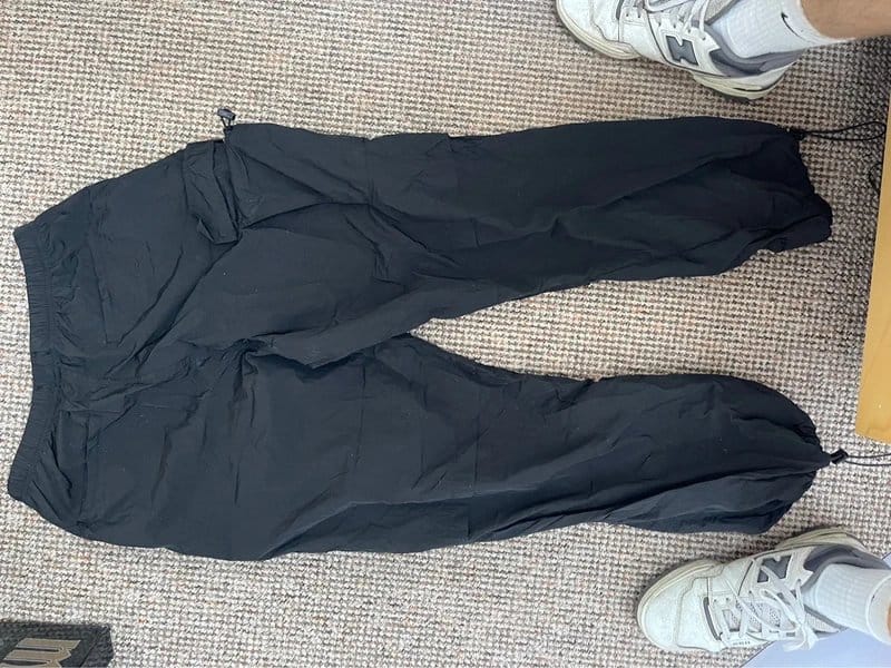 Bershka Black Parachute Pants