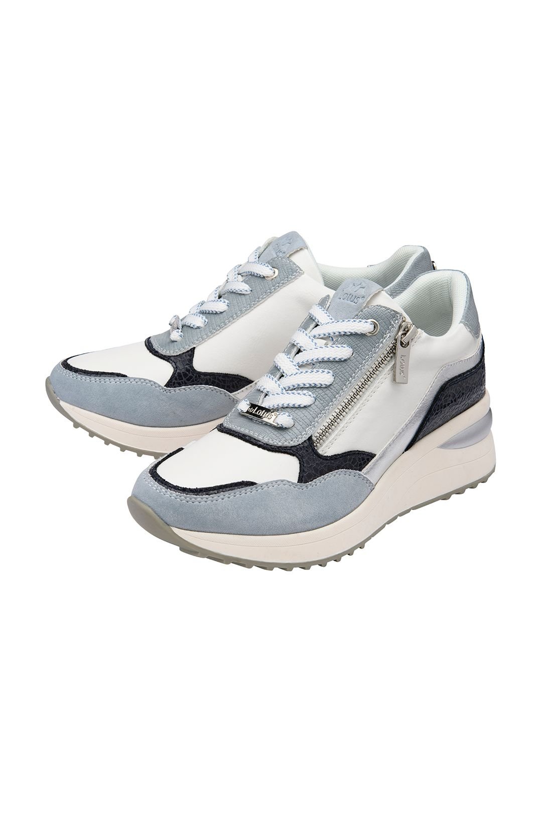 Lotus Lotus Women's 'Bianchi' Zip-Up Trainers in Blue - 2