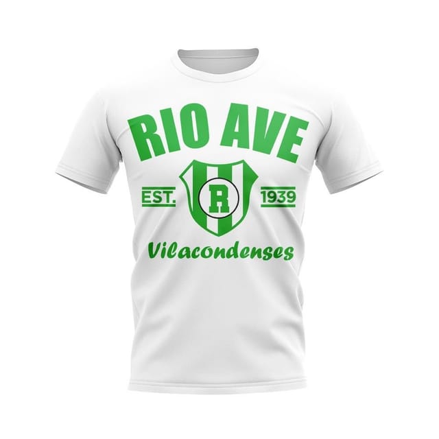 Rio Ave Rio Ave Men's Personalised Established Football T-Shirt in White - 2