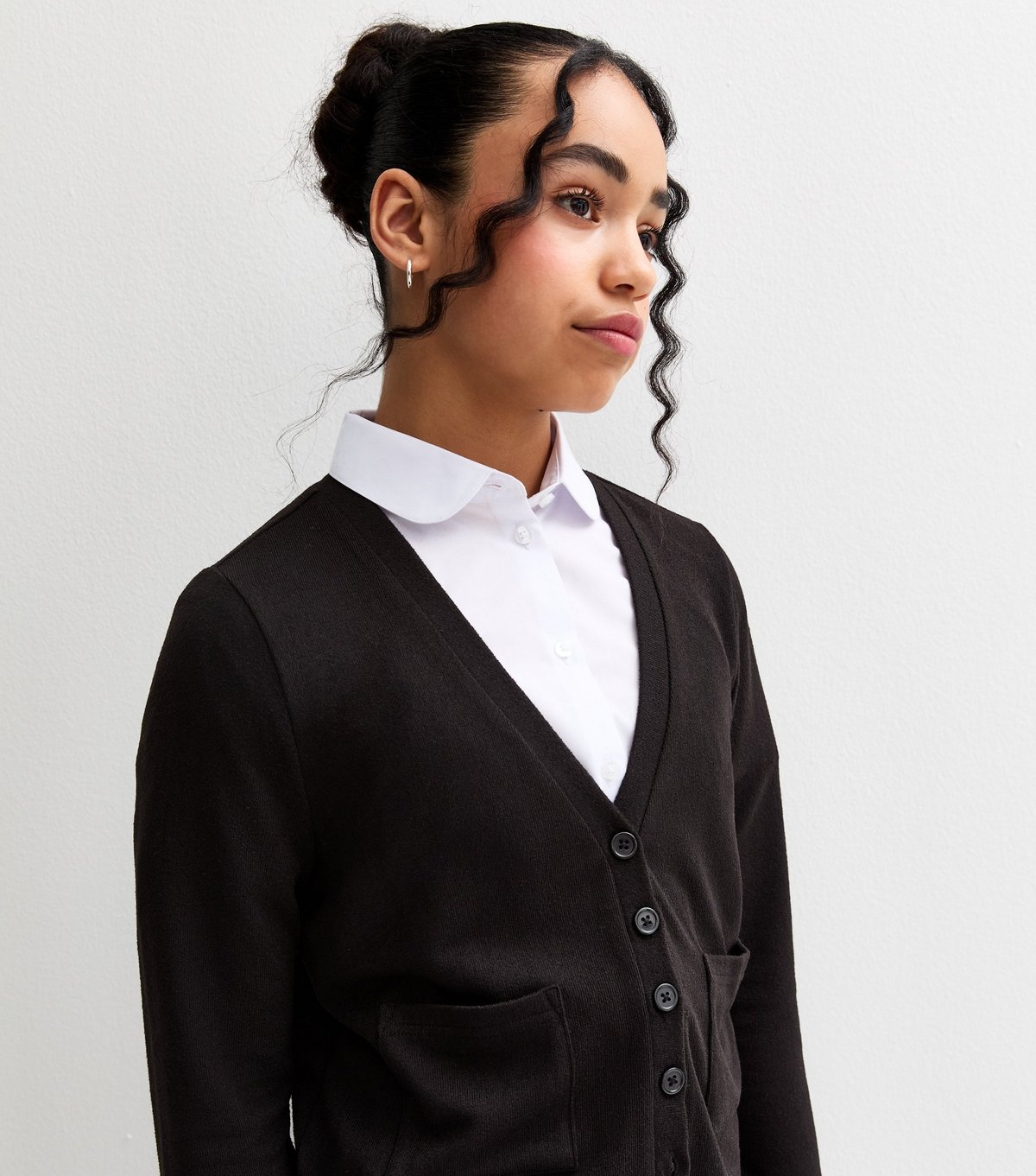 New Look Girls' Black Knit School Cardigan New Look - 2