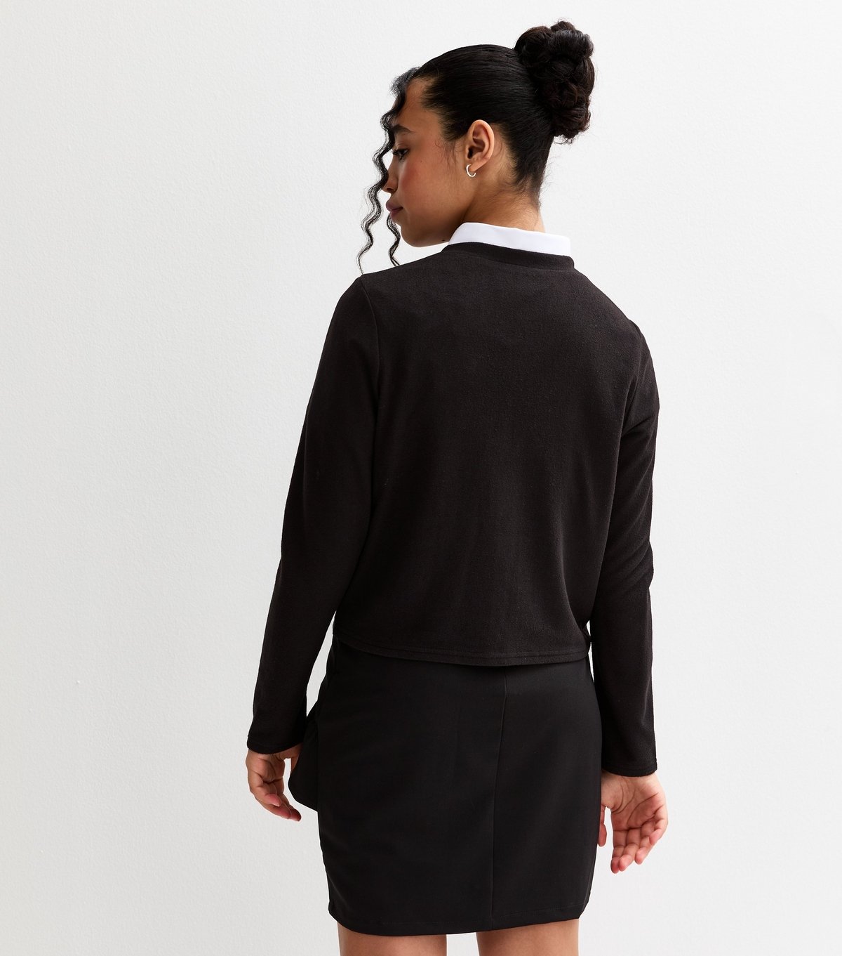 New Look Girls' Black Knit School Cardigan New Look - 4