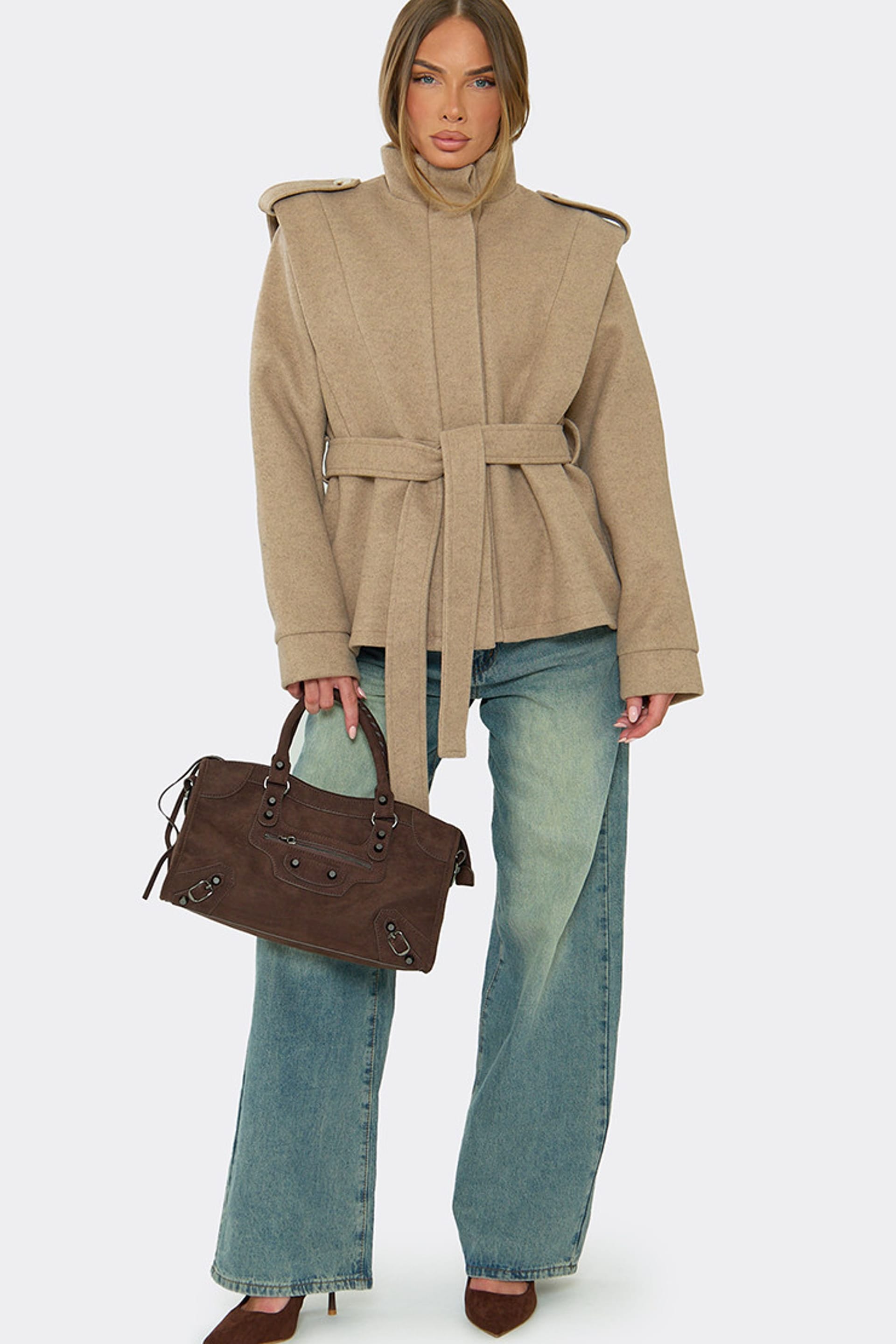 EGO EGO Women's Long Sleeve Jacket in Stone - 4