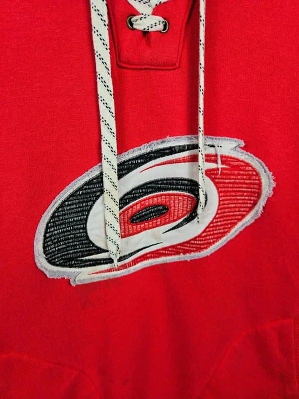 CCM CCM Carolina Hurricanes NHL Hoodie - Lace Up Hockey - Red - Large
