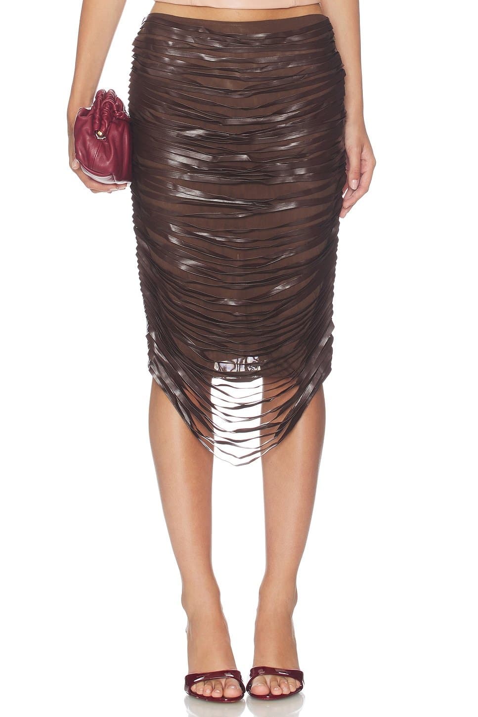 revolve Long Lazer Skirt