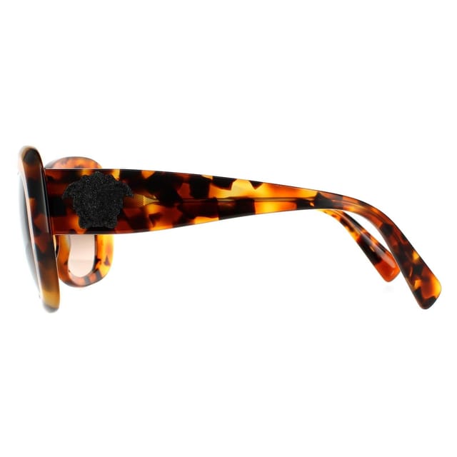 Versace Versace Women's Rectangle Light Havana Brown Gradient Sunglasses - 3