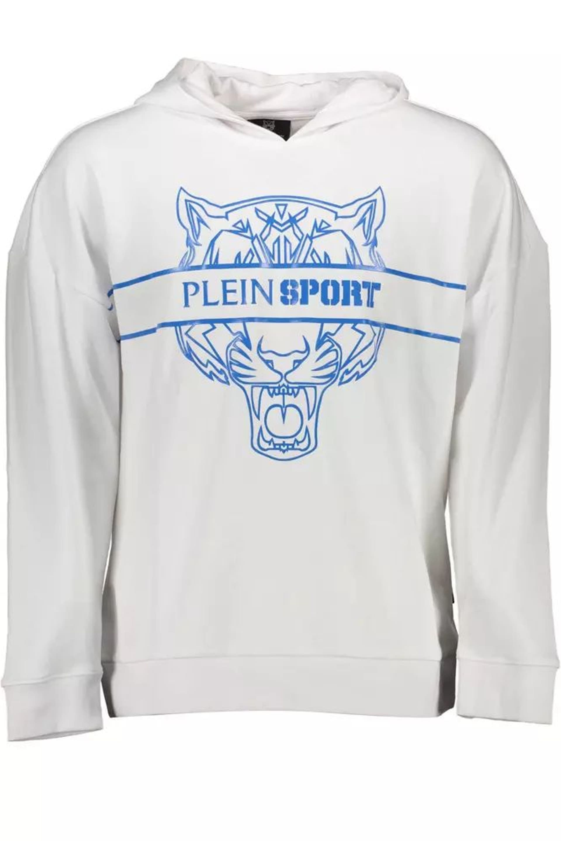 Plein Sport Plein Sport Men's Tiger Head Hoodie Knitwear Long Sleeves in White
