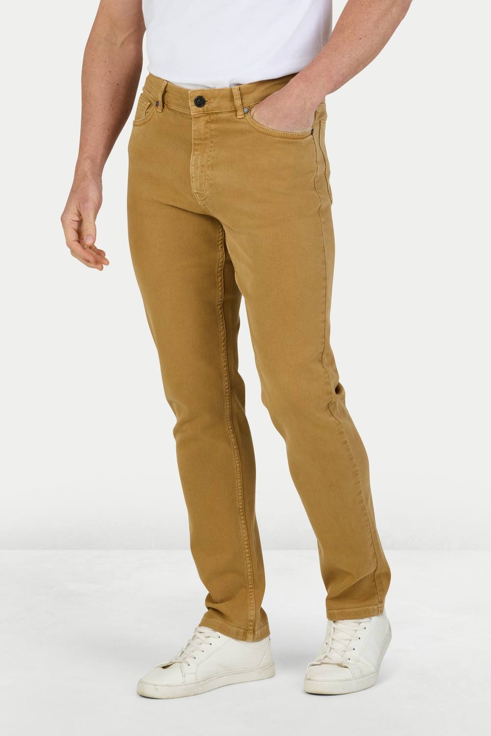 raging bull Raging Bull Men's Coloured Denim Stretch Trouser in Natural - 3