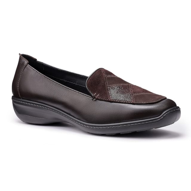 Hotter Hotter Women's Wide Fit 'Faith II' Loafers in Chocolate - 2