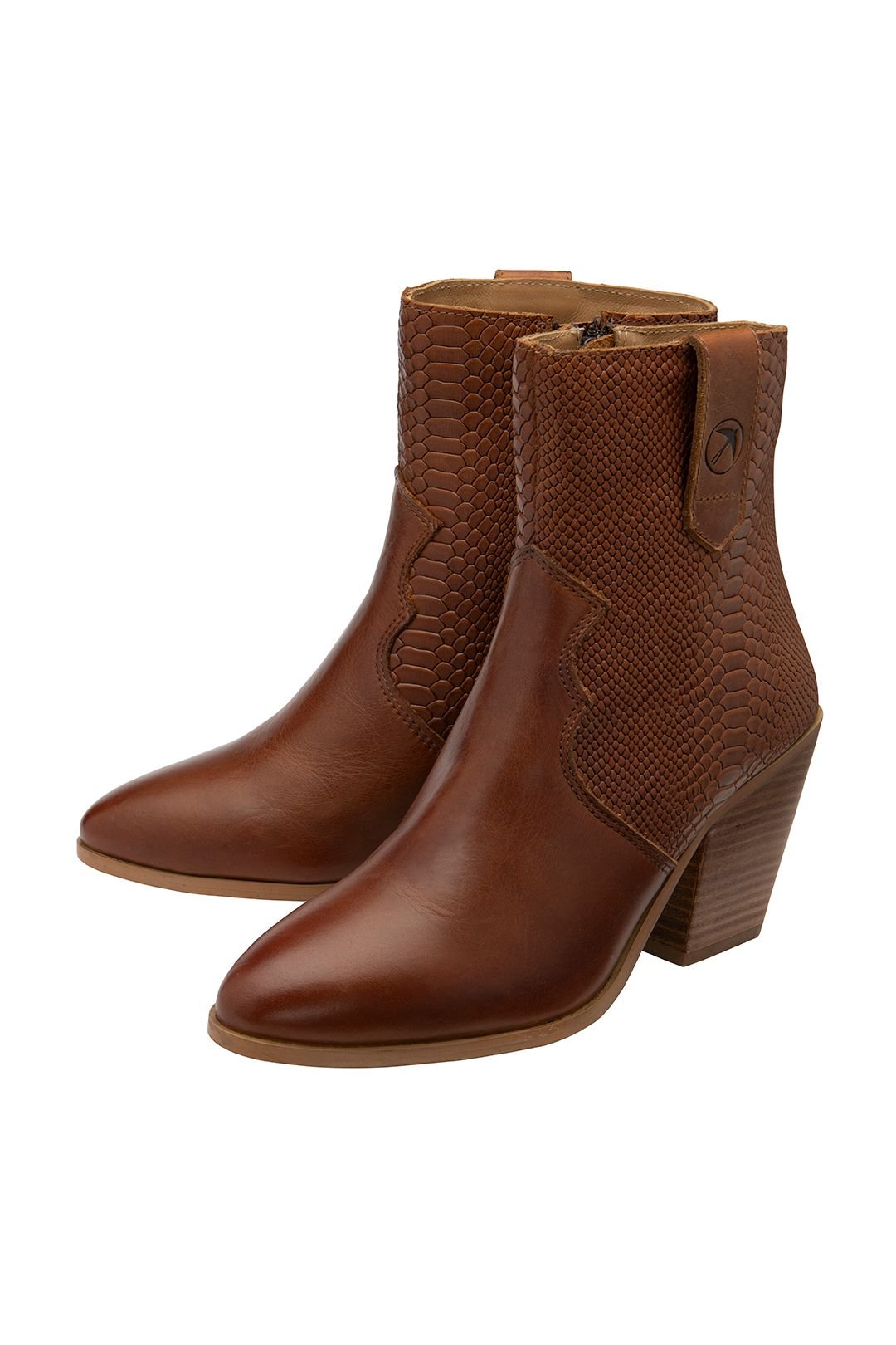 Ravel Ravel Women's 'Dorey' Leather Heeled Ankle Boots in Tan - 2