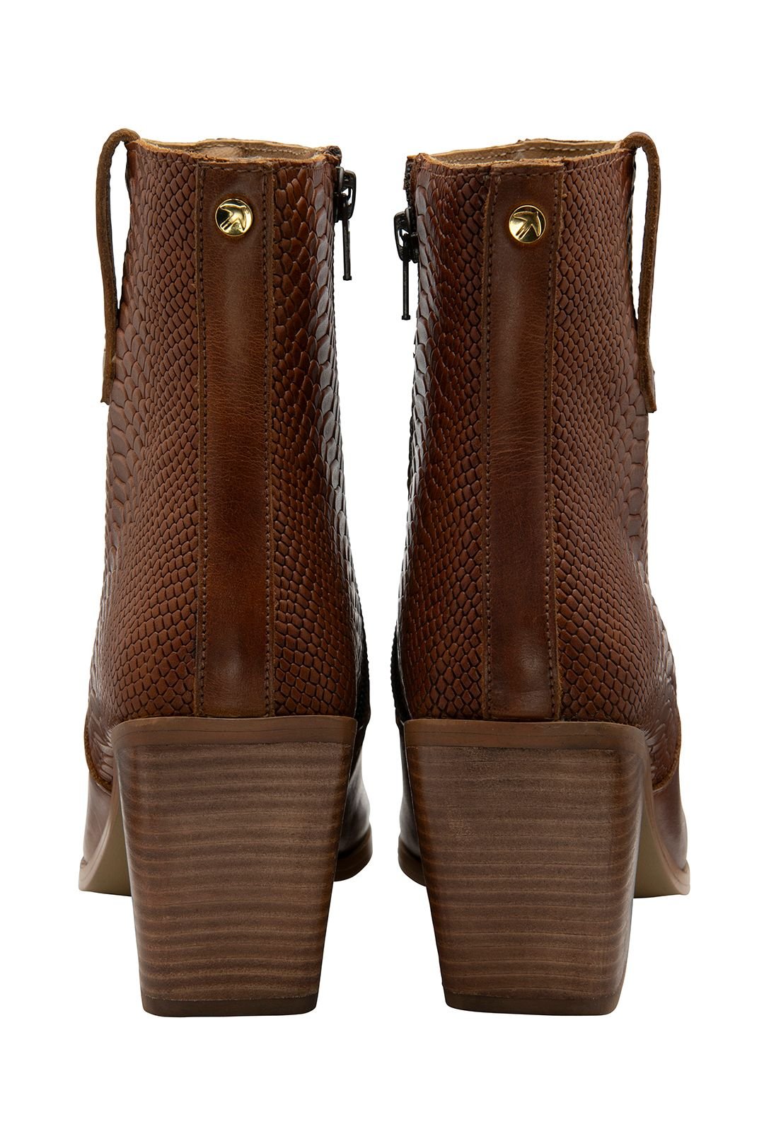 Ravel Ravel Women's 'Dorey' Leather Heeled Ankle Boots in Tan - 3