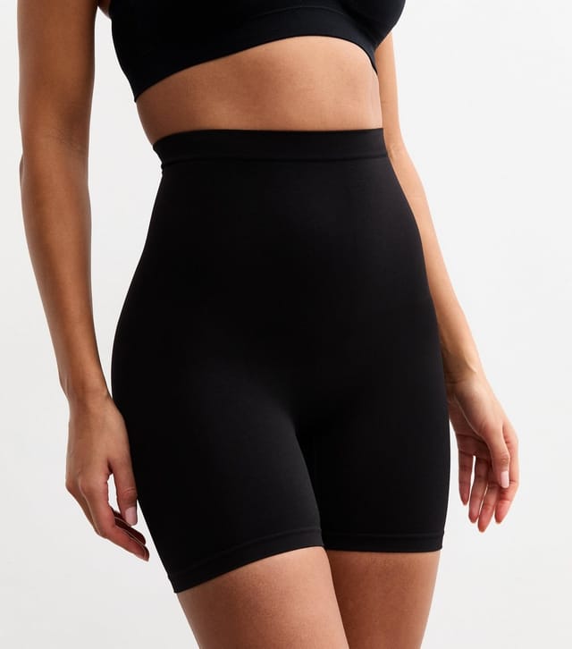 New Look Women's Black Seamless Shaping Shorts New Look - 3