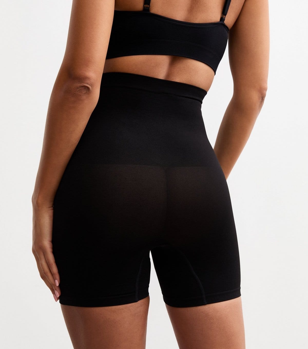 New Look Women's Black Seamless Shaping Shorts New Look - 4