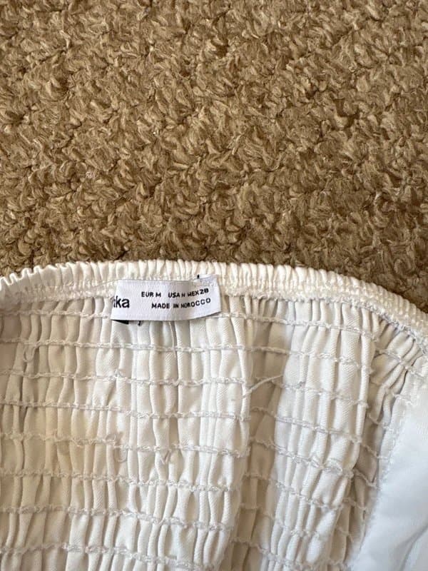 Bershka White Satin Top