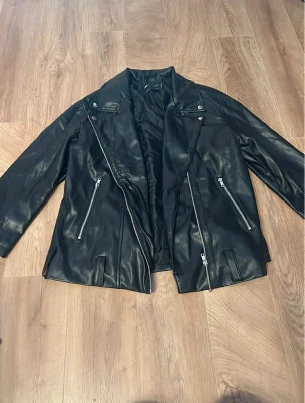 ASOS Design ASOS Design Petite Faux Leather Biker Jacket - Size 12