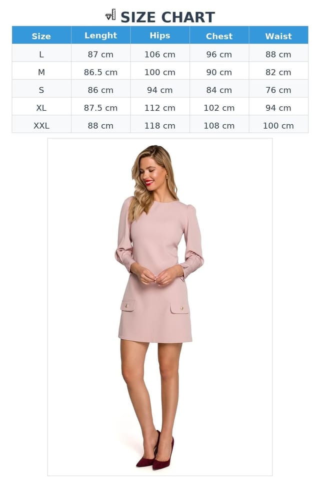 Love Lace Love Lace Women's Timeless Mini Dress with Metal Buttons in Pink - 3