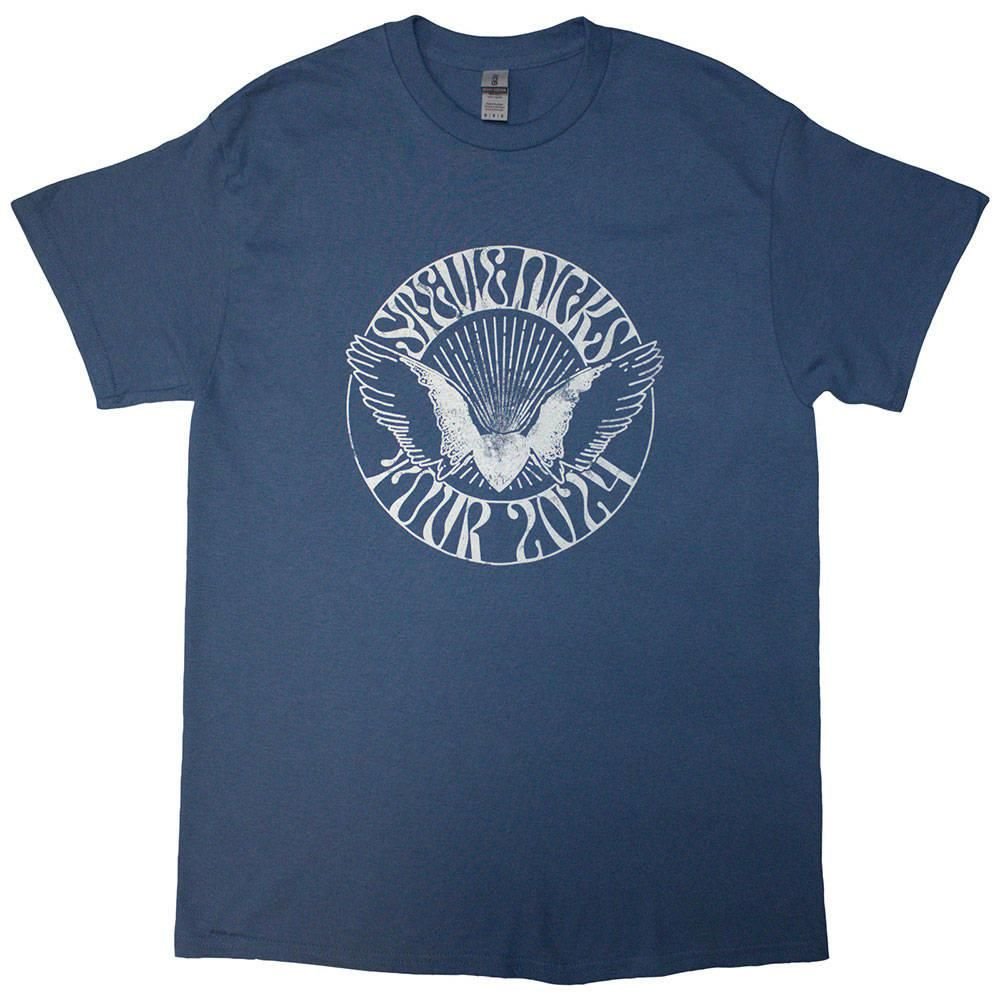 Stevie Nicks Stevie Nicks Men's Tour ´24 Wings Back Print T-Shirt in Blue - 1