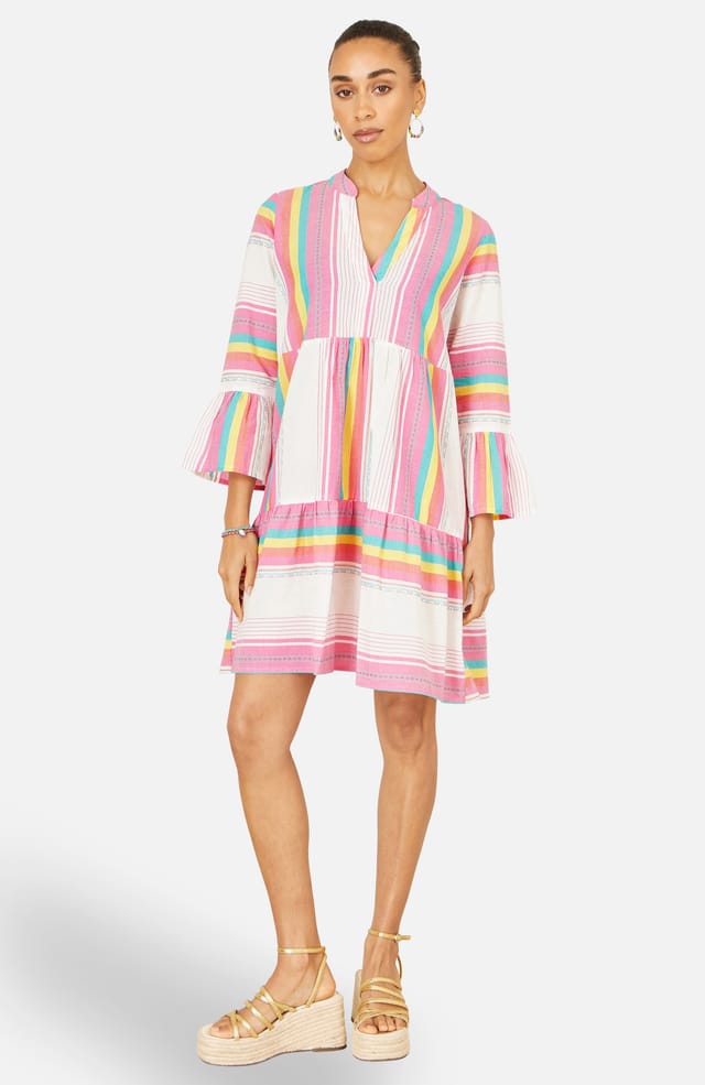 Yumi Yumi Women's Cotton Printed Tunic in Natural White - 2