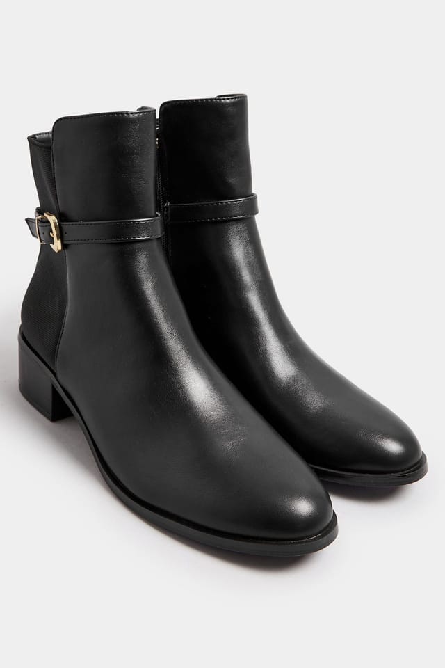 Long Tall Sally Long Tall Sally Women's Block Heel Ankle Boots in Black - 2