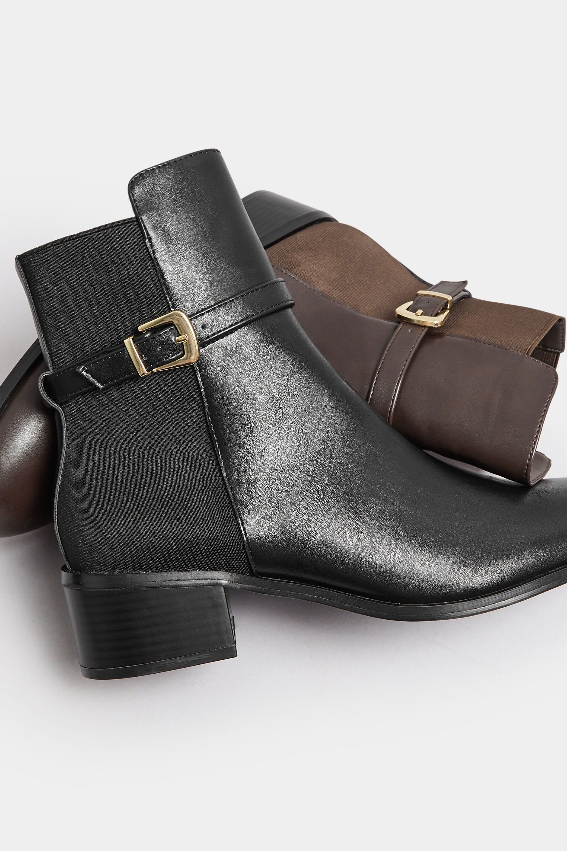 Long Tall Sally Long Tall Sally Women's Block Heel Ankle Boots in Black - 3