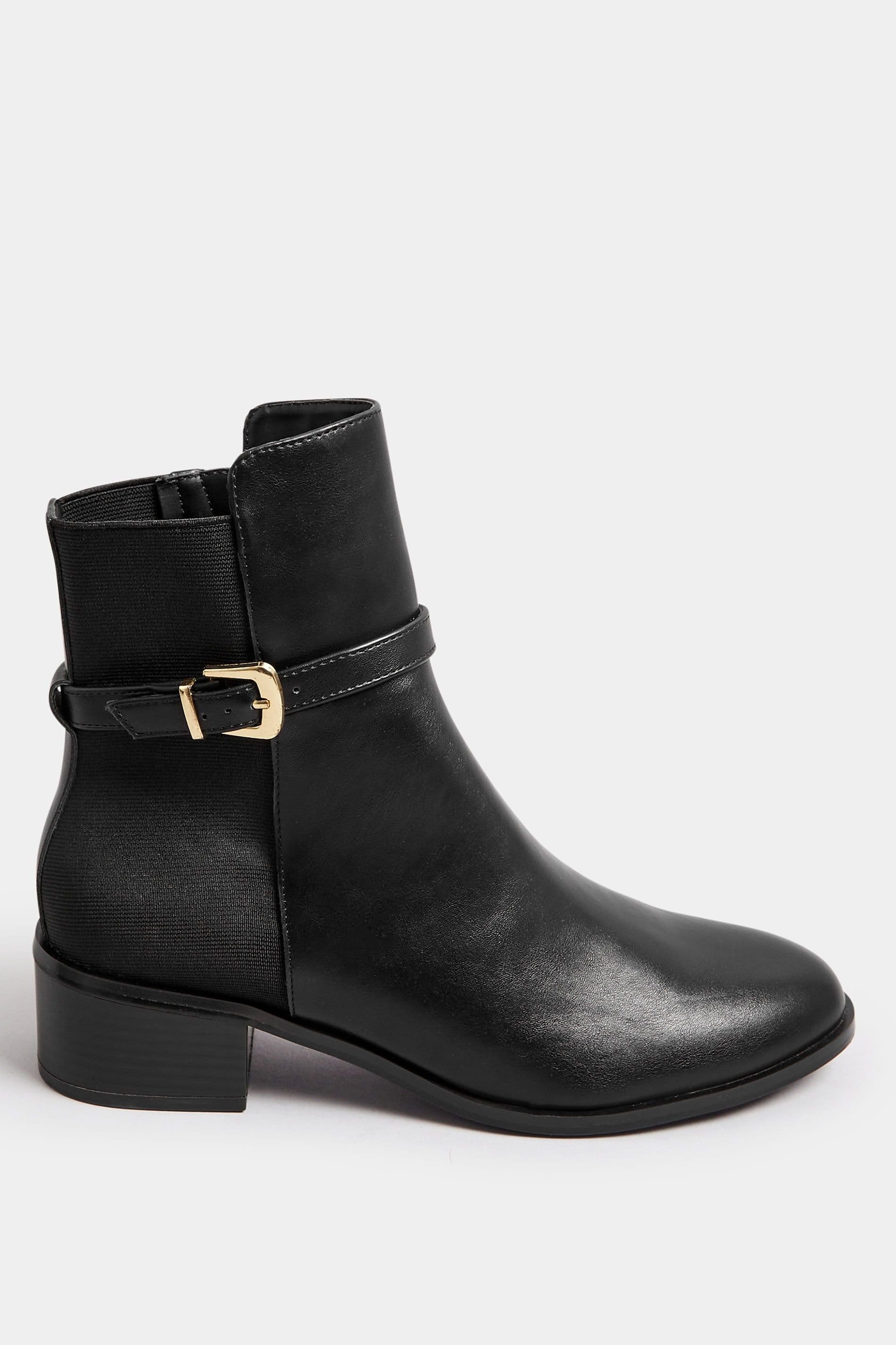 Long Tall Sally Long Tall Sally Women's Block Heel Ankle Boots in Black - 4