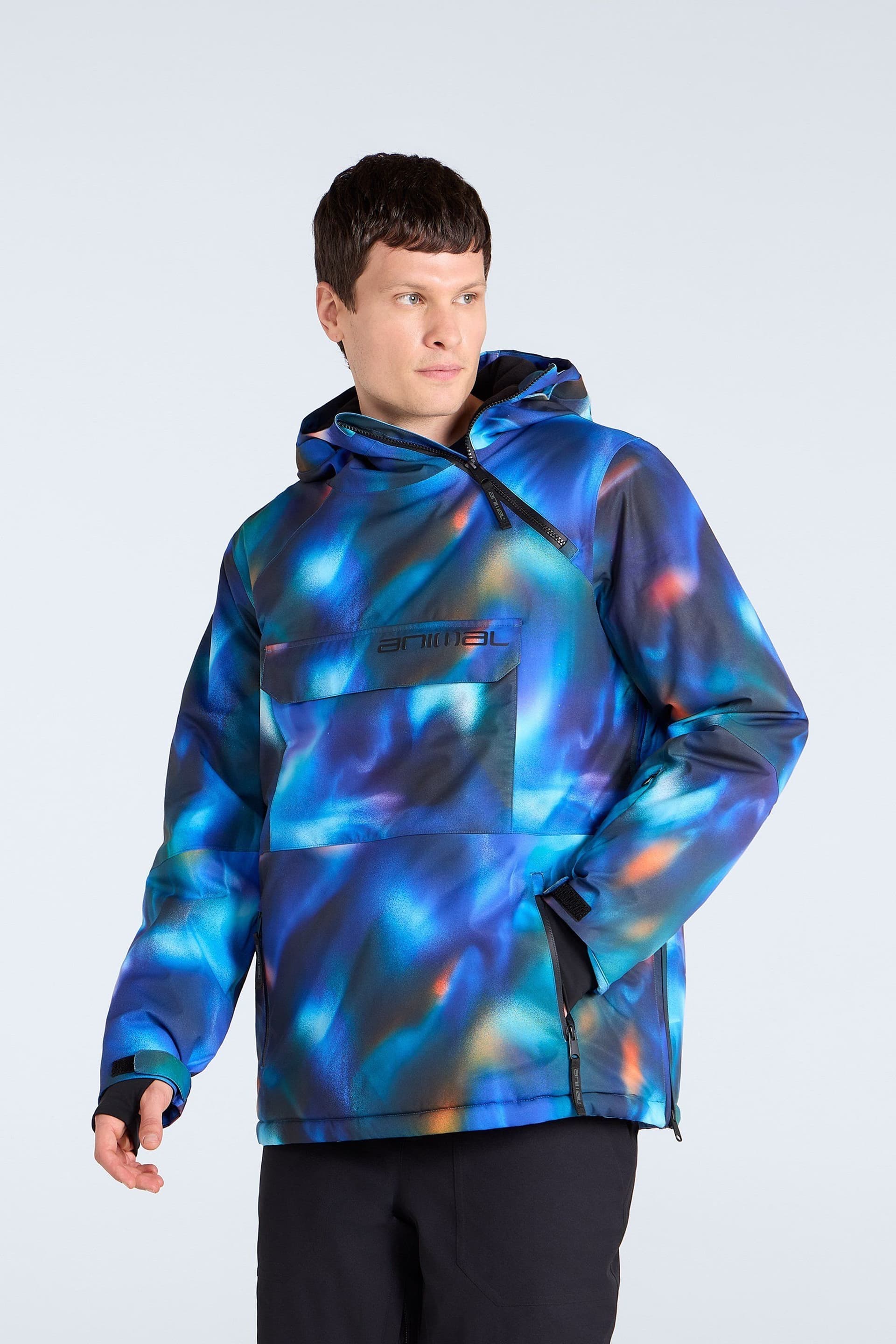 Animal Animal Men's 'Snowstorm' Waterproof Regular Fit PrimaLoft® Insulated Ski Jacket in Bright Blue