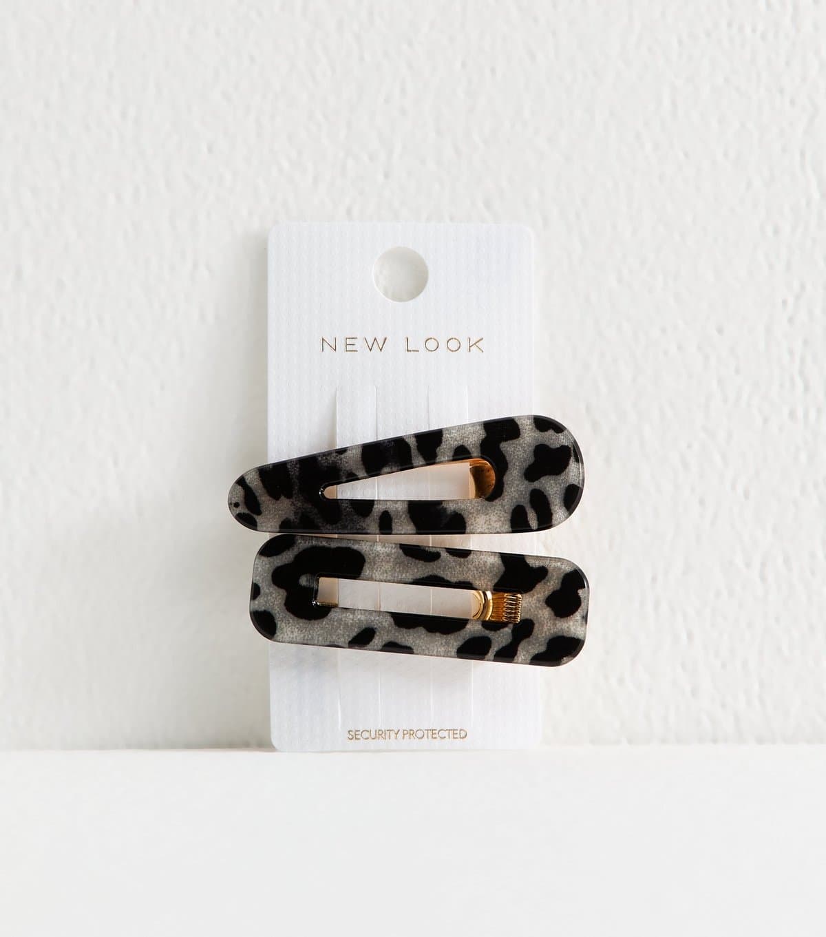New Look Pack of 2 Black Leopard Print Hair Slides New Look