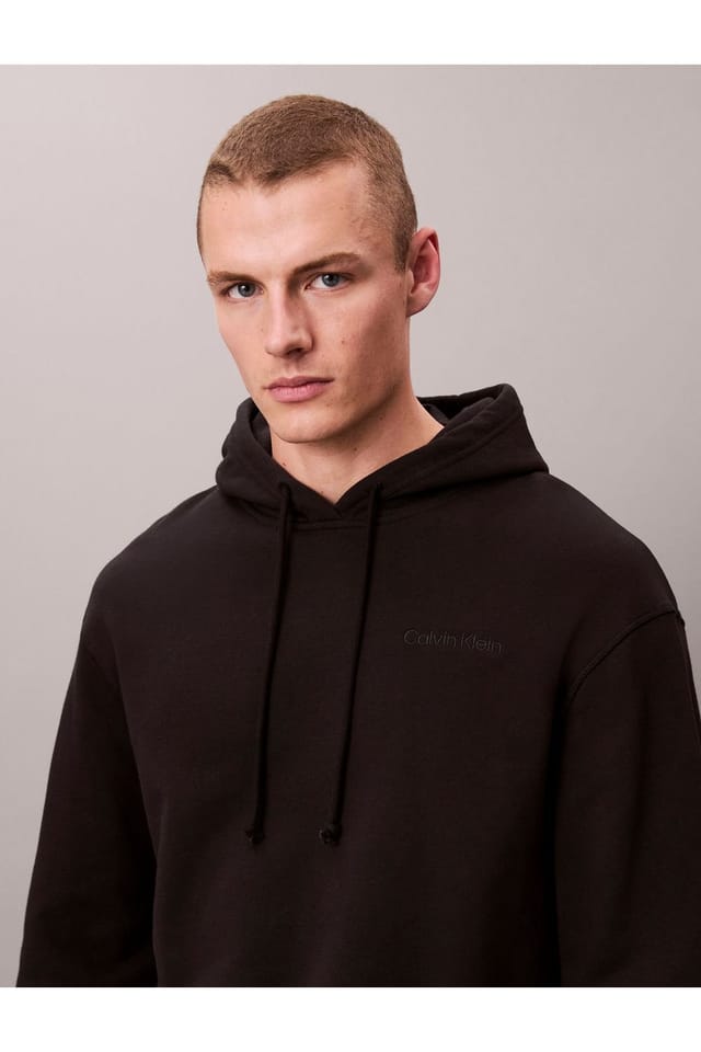 Calvin Klein Calvin Klein Men's Icon Cotton Terry L/S Hoodie Black - 3