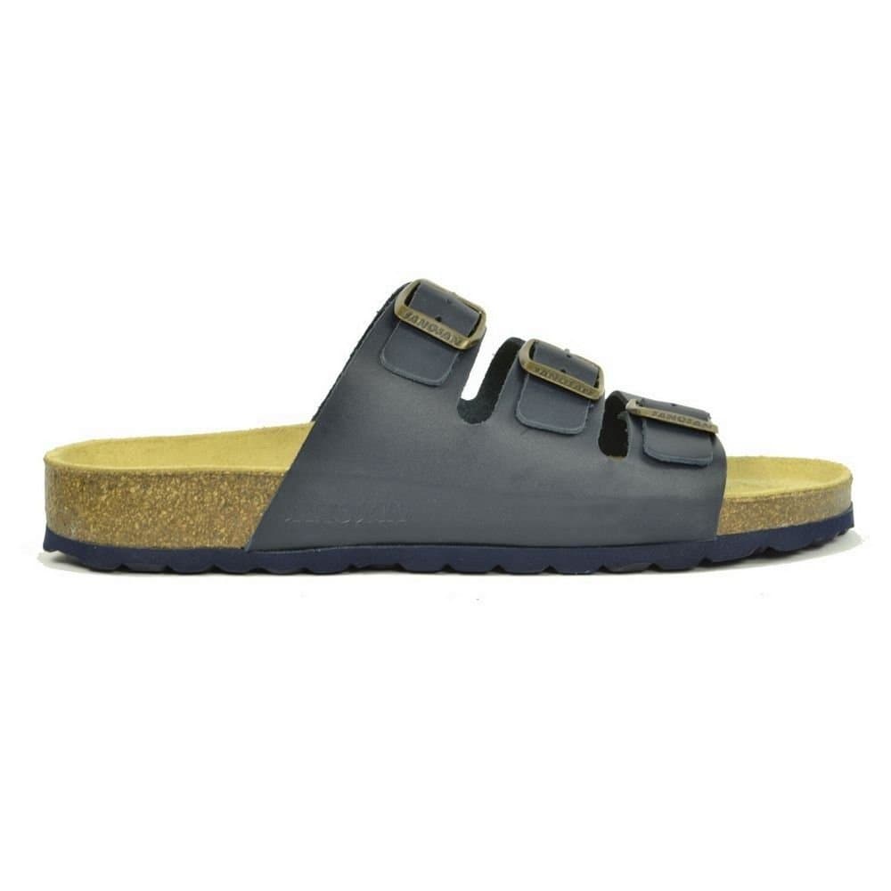 Sanosan Sanosan Men's Lisbon Leather Sandals in Navy