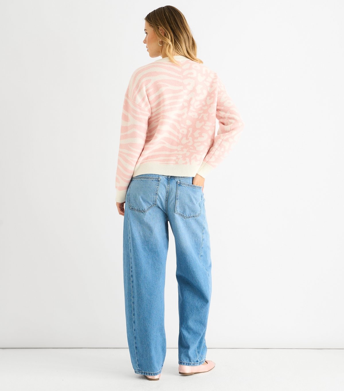 Gini London Women's Pink Zebra Patterned Jumper Gini London New Look - 4