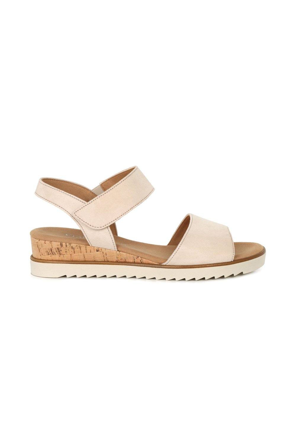 Gabor Gabor Women's 'Raynor' Low Wedge Sandals in Light Beige - 2