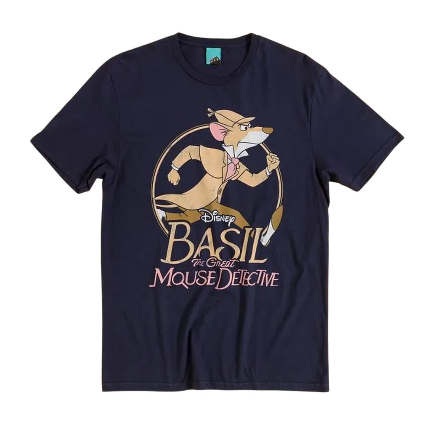 The Great Mouse Detective The Great Mouse Detective Men's Basil T-Shirt in Navy
