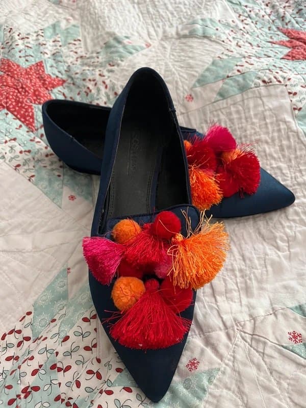 ASOS ASOS Design satin pompom loafer