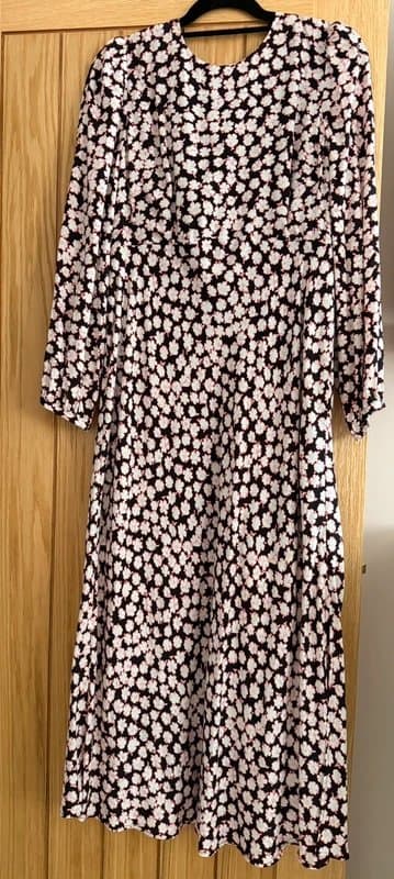 Mint Velvet Mint Velvet black dress with flower detail UK14