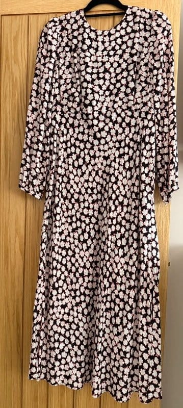 Mint Velvet Mint Velvet black dress with flower detail UK14 - 1