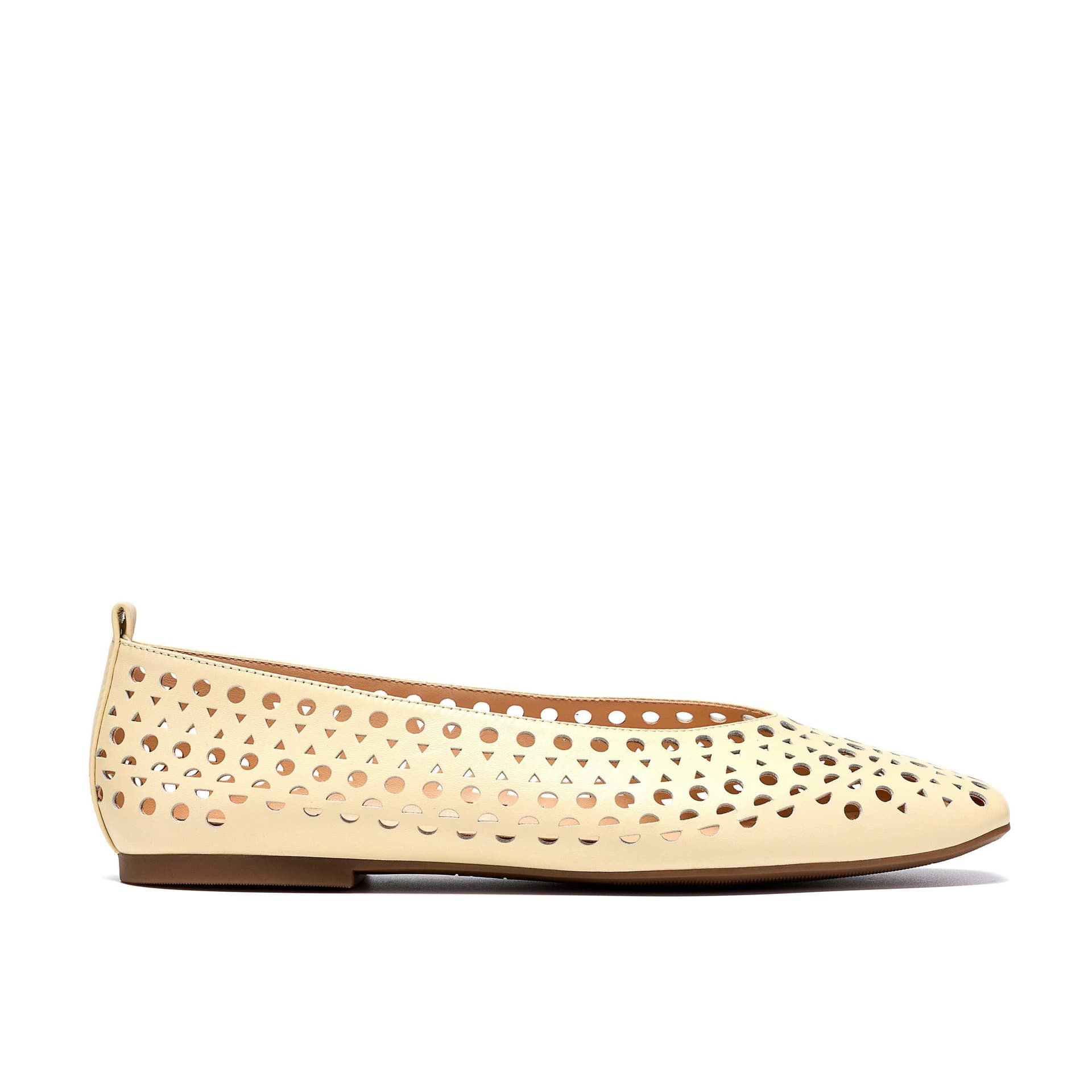 Clarks Clarks Women's Befana Perf Yellow Leather Slip Ons, Ballet Pumps