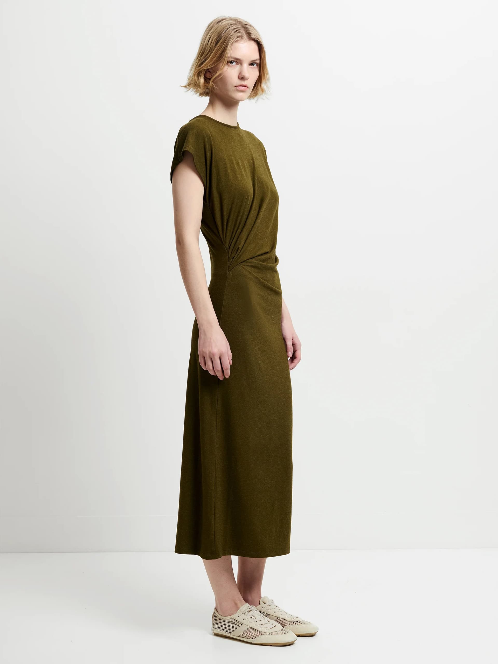 French Connection Shelly Dress Khaki
