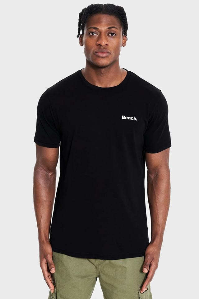 Bench Bench Men's 100% Cotton Logo Soft Breathable Casual Everyday Wear Top in Black - 3